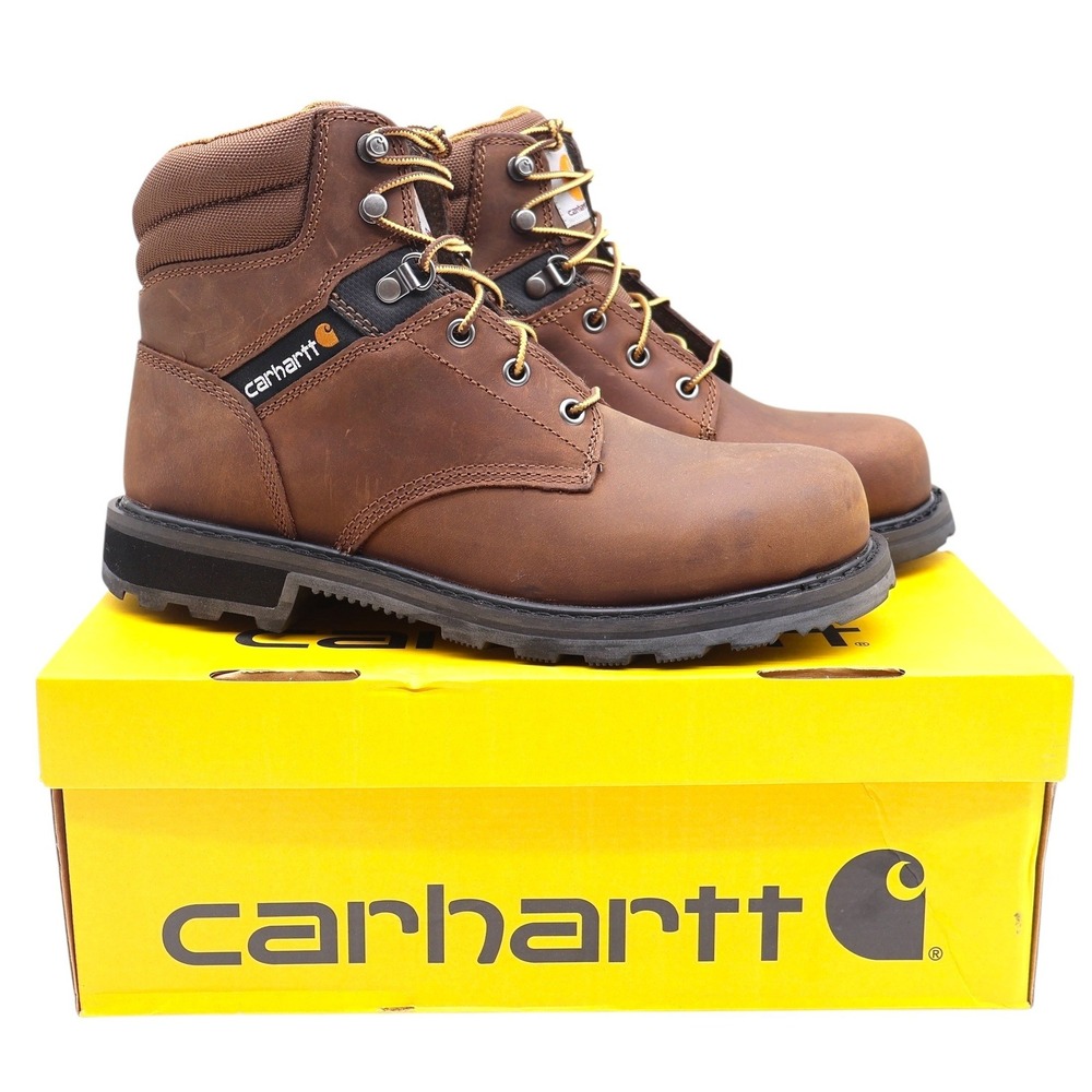 Carhartt 6-Inch Work Boot Mens 8.5 Brown Leather Soft Toe EH CMW6174 NEW